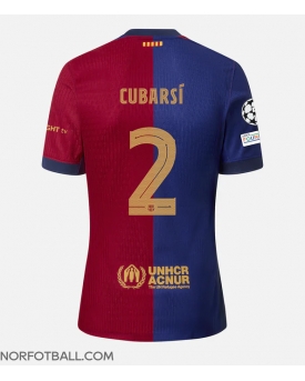 Billige Fotballdrakt Barcelona Pau Cubarsi #2 Replika Hjemmedrakt 2024-25 Kortermet